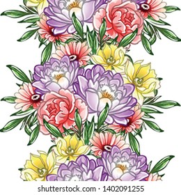 Abstract elegance seamless pattern with floral background