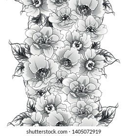 Abstract elegance seamless pattern with floral background