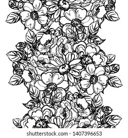 Abstract elegance seamless pattern with floral background