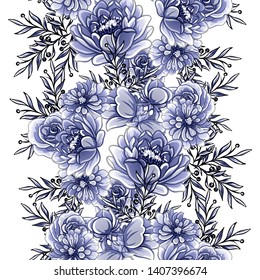 Abstract elegance seamless pattern with floral background