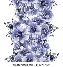 Abstract elegance seamless pattern with floral background