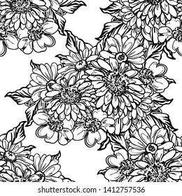 Abstract elegance seamless pattern with floral background