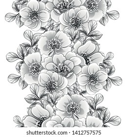Abstract elegance seamless pattern with floral background