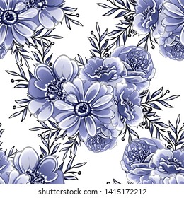 Abstract elegance seamless pattern with floral background