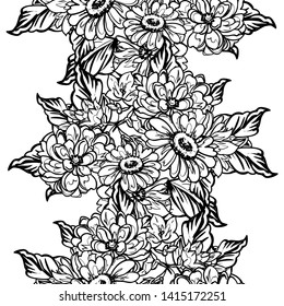 Abstract elegance seamless pattern with floral background