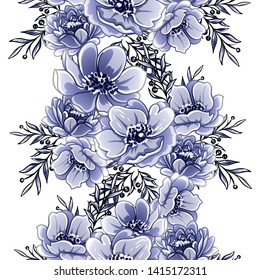 Abstract elegance seamless pattern with floral background