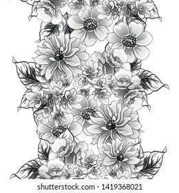Abstract elegance seamless pattern with floral background