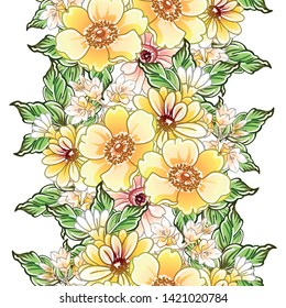 Abstract elegance seamless pattern with floral background