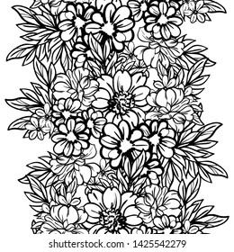 Abstract elegance seamless pattern with floral background