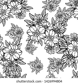 Abstract elegance seamless pattern with floral background