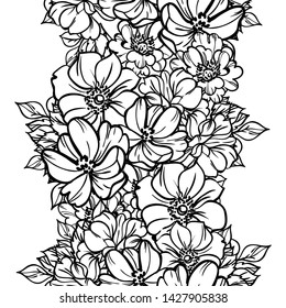 Abstract elegance seamless pattern with floral background