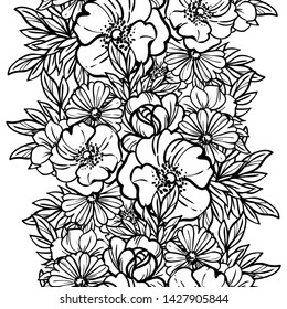 Abstract elegance seamless pattern with floral background