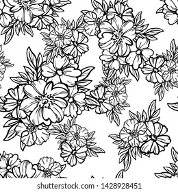 Abstract elegance seamless pattern with floral background