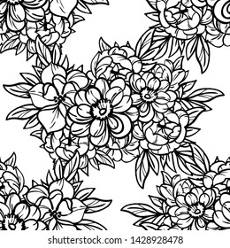 Abstract elegance seamless pattern with floral background