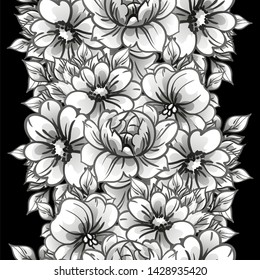 Abstract elegance seamless pattern with floral background
