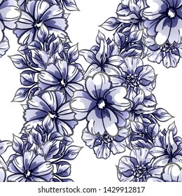 Abstract elegance seamless pattern with floral background