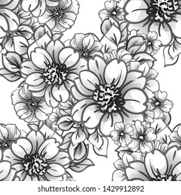 Abstract elegance seamless pattern with floral background