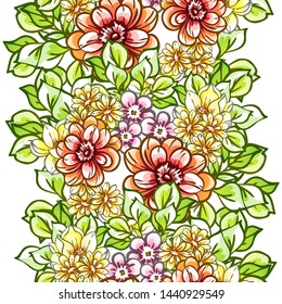 Abstract elegance seamless pattern with floral background