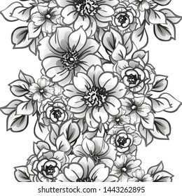Abstract elegance seamless pattern with floral background