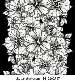 Abstract elegance seamless pattern with floral background