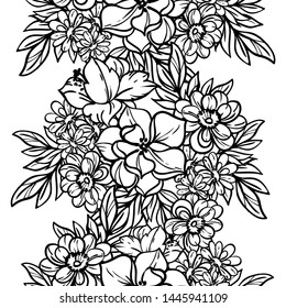 Abstract elegance seamless pattern with floral background