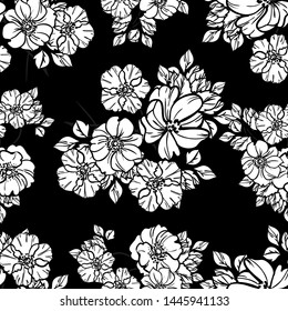 Abstract elegance seamless pattern with floral background