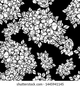 Abstract elegance seamless pattern with floral background