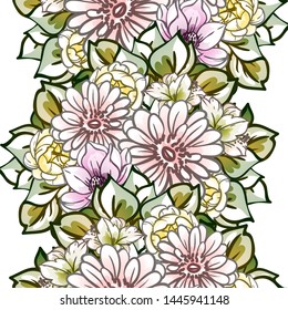Abstract elegance seamless pattern with floral background