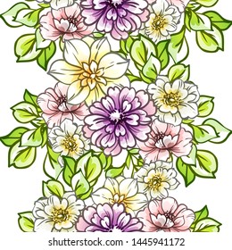 Abstract elegance seamless pattern with floral background