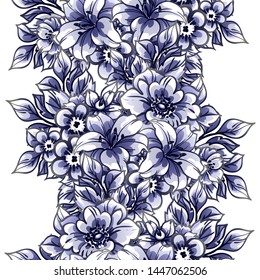 Abstract elegance seamless pattern with floral background