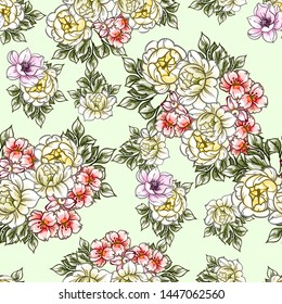 Patrón inconsútil de la elegancia Abstractas con el fondo floral