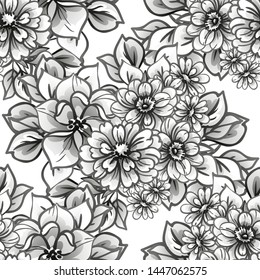 Abstract elegance seamless pattern with floral background