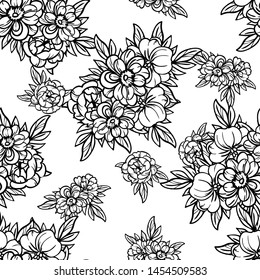 Abstract elegance seamless pattern with floral background