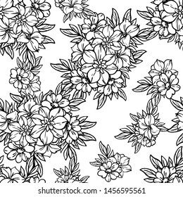 Abstract elegance seamless pattern with floral background
