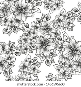 Abstract elegance seamless pattern with floral background