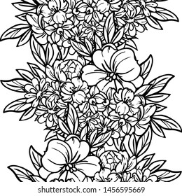 Abstract elegance seamless pattern with floral background