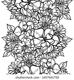 Abstract elegance seamless pattern with floral background