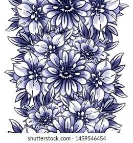 Abstract elegance seamless pattern with floral background