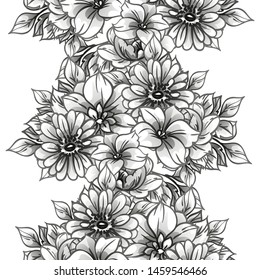 Abstract elegance seamless pattern with floral background