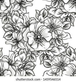 Abstract elegance seamless pattern with floral background
