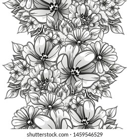 Abstract elegance seamless pattern with floral background