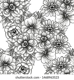 Abstract elegance seamless pattern with floral background