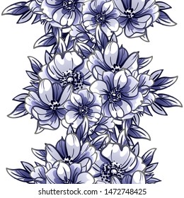 Abstract elegance seamless pattern with floral background