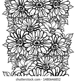 Abstract elegance seamless pattern with floral background