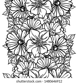 Abstract elegance seamless pattern with floral background