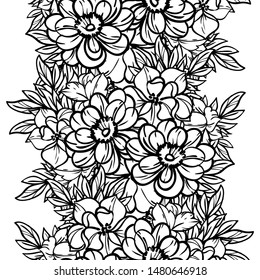 Abstract elegance seamless pattern with floral background
