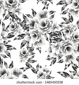 Abstract elegance seamless pattern with floral background