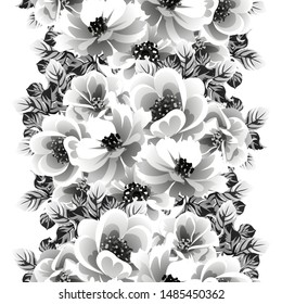 Abstract elegance seamless pattern with floral background