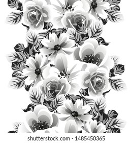 Abstract elegance seamless pattern with floral background