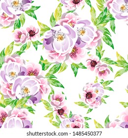 Abstract elegance seamless pattern with floral background